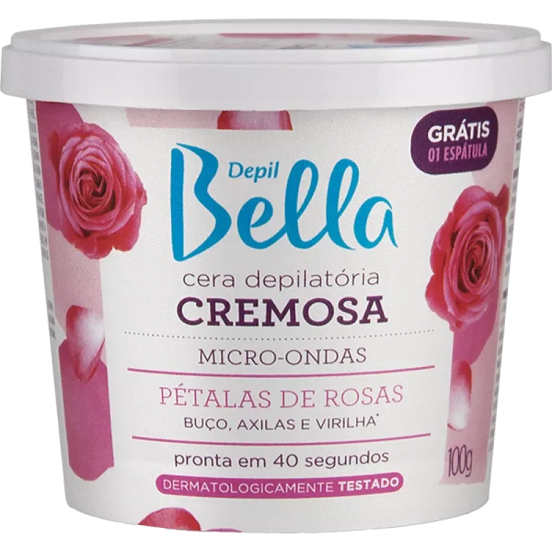 Cera Depilatória Depil Bella Cremosa Pétalas De Rosas Para Micro-Ondas 100G