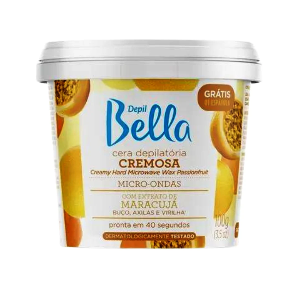 Cera Depilatória Depil Bella Cremosa Micro-Ondas Maracujá 100G