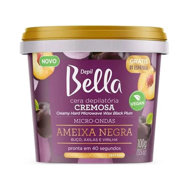 Cera Depilatória Depil Bella Cremosa Micro-Ondas Ameixa Negra 100G