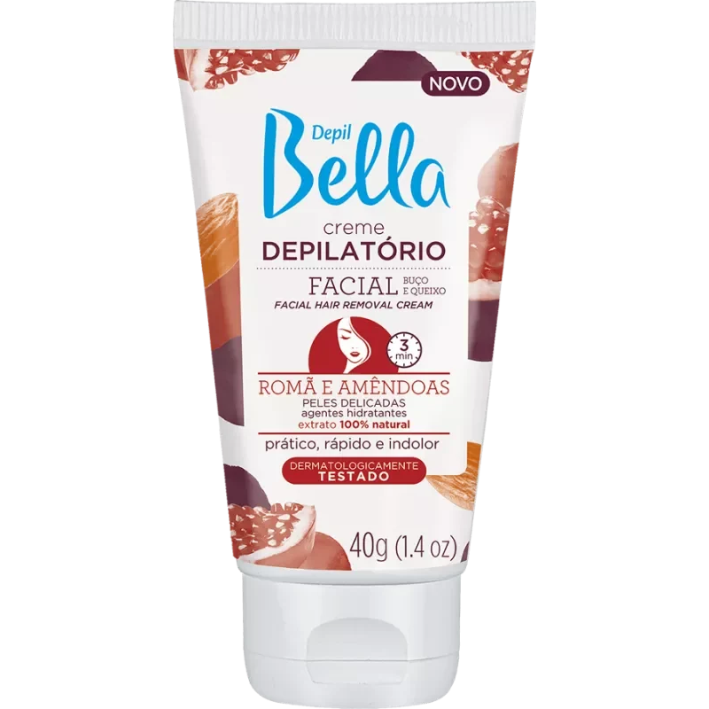 Creme Depilatório Depil Bella Facial Romã E Amêndoas 40G