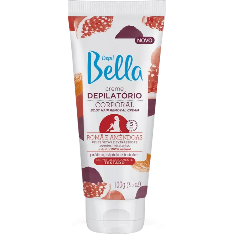 Creme Depilatório Depil Bella Corporal Romã E Amêndoas 100G