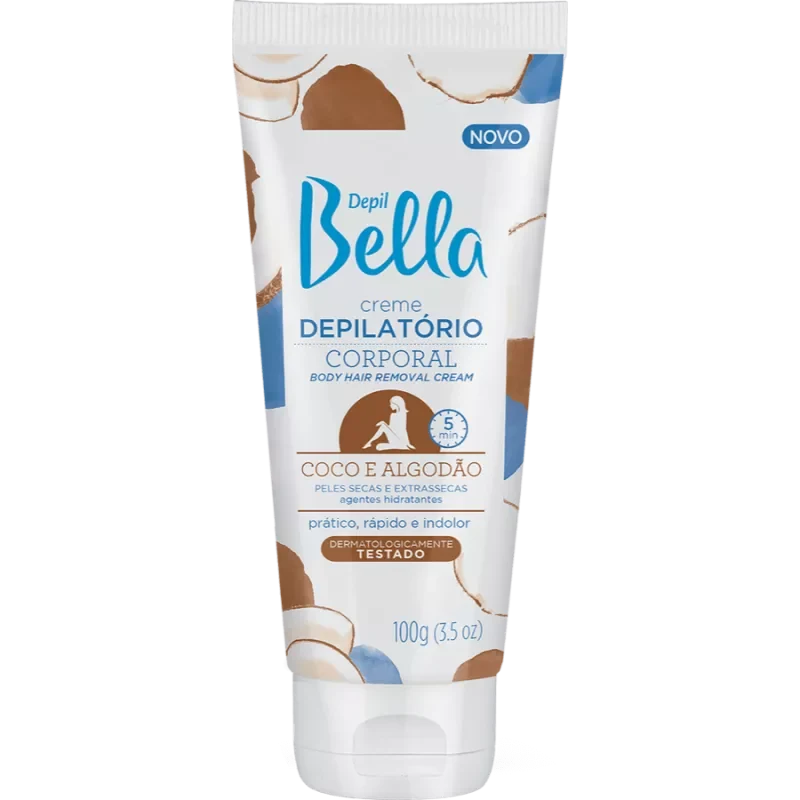 Creme Depilatório Depil Bella Corporal Coco E Algodão 100G