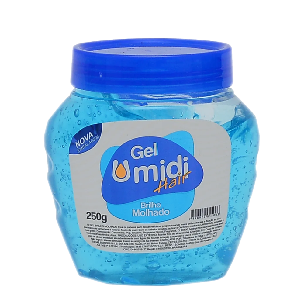 Gel Umidi Hair Brilho Molhado Azul 250G