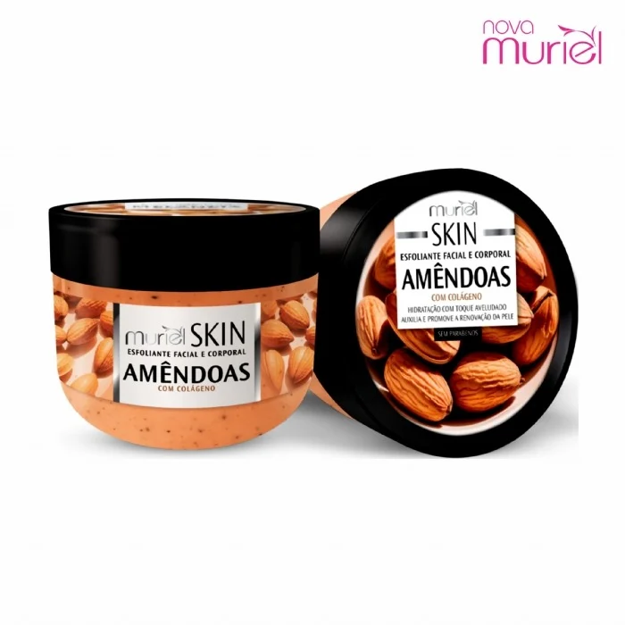 Esfoliante Facial E Corporal Muriel Skin Amêndoas Com Colagêno 250G