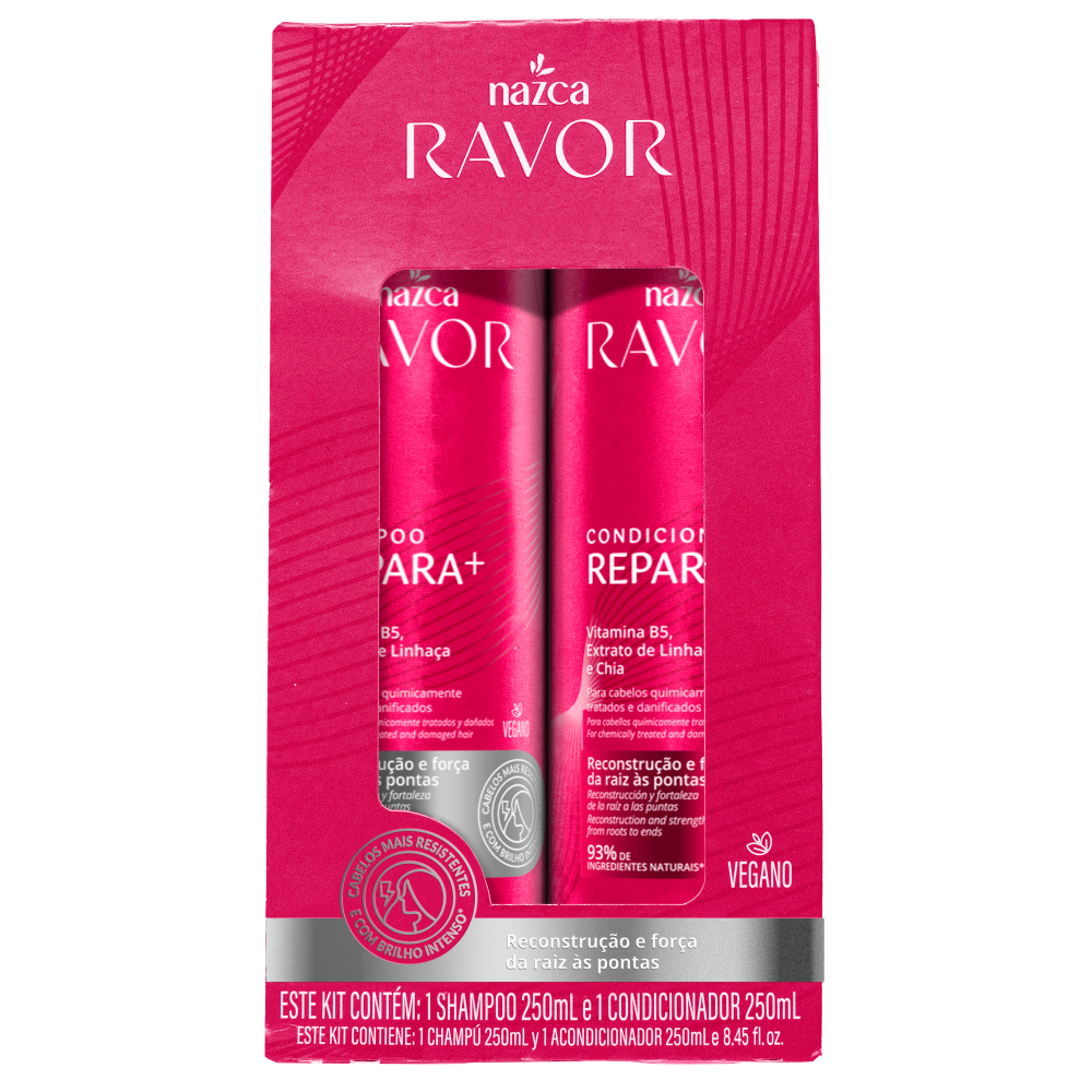 Kit Shampoo + Condicionador Nazca Ravor Reconstrução 250ml
