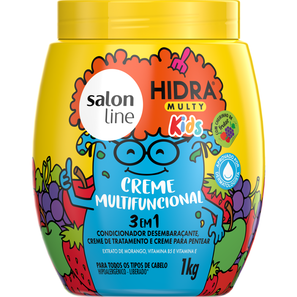 Creme Multifuncional Salon Line 3 Em 1 Hidra Kids Multy 1Kg