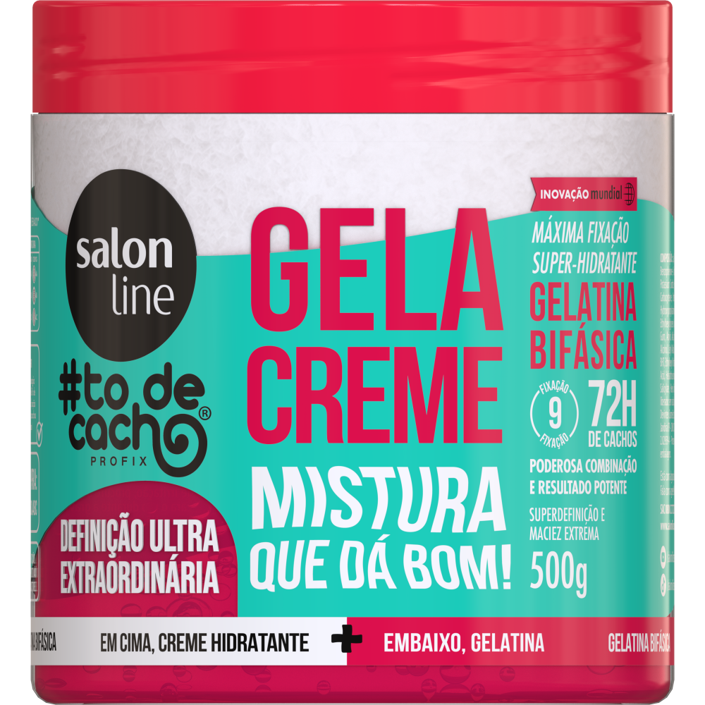 Gel & Creme Salon Line #Todecacho Super Definição Fixação Hidratante 500G