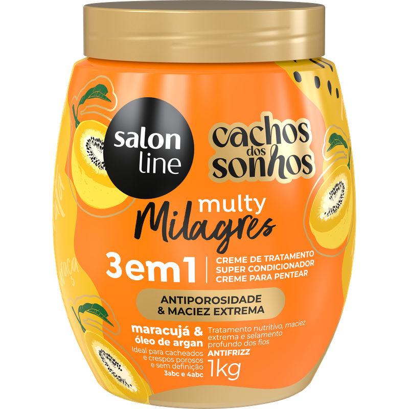 Creme De Tratamento Salon Line Cachos Dos Sonhos Multy Milagres Antiporosidade 1Kg