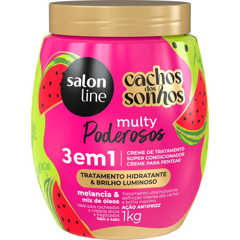 Creme De Tratamento Salon Line Cachos Dos Sonhos Multy Poderosos Ação Antifrizz 1Kg