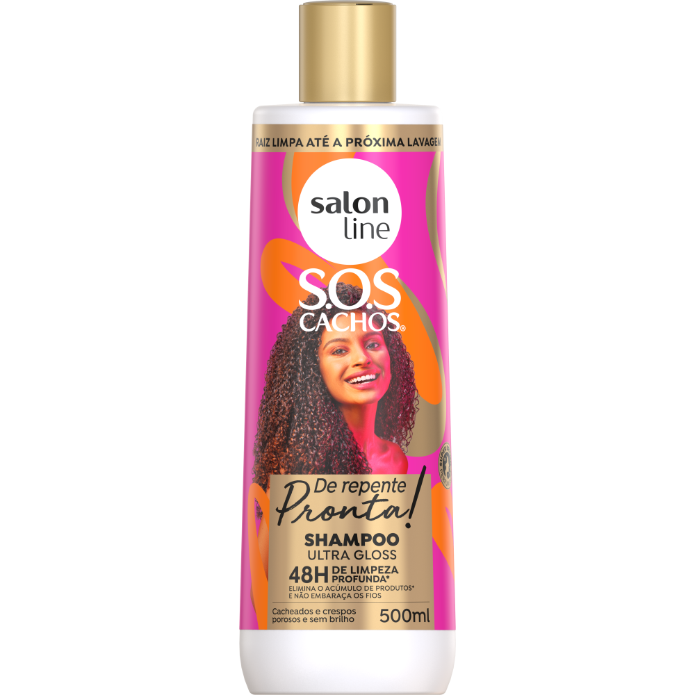 Shampoo Salon Line S.O.S Cachos De Repente Pronta! Super Brilho 500ml