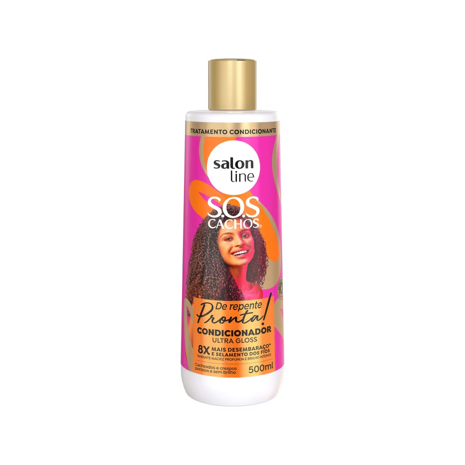 Condicionador Salon Line Sos Cachos De Repente Pronta Super Brilho 500ml
