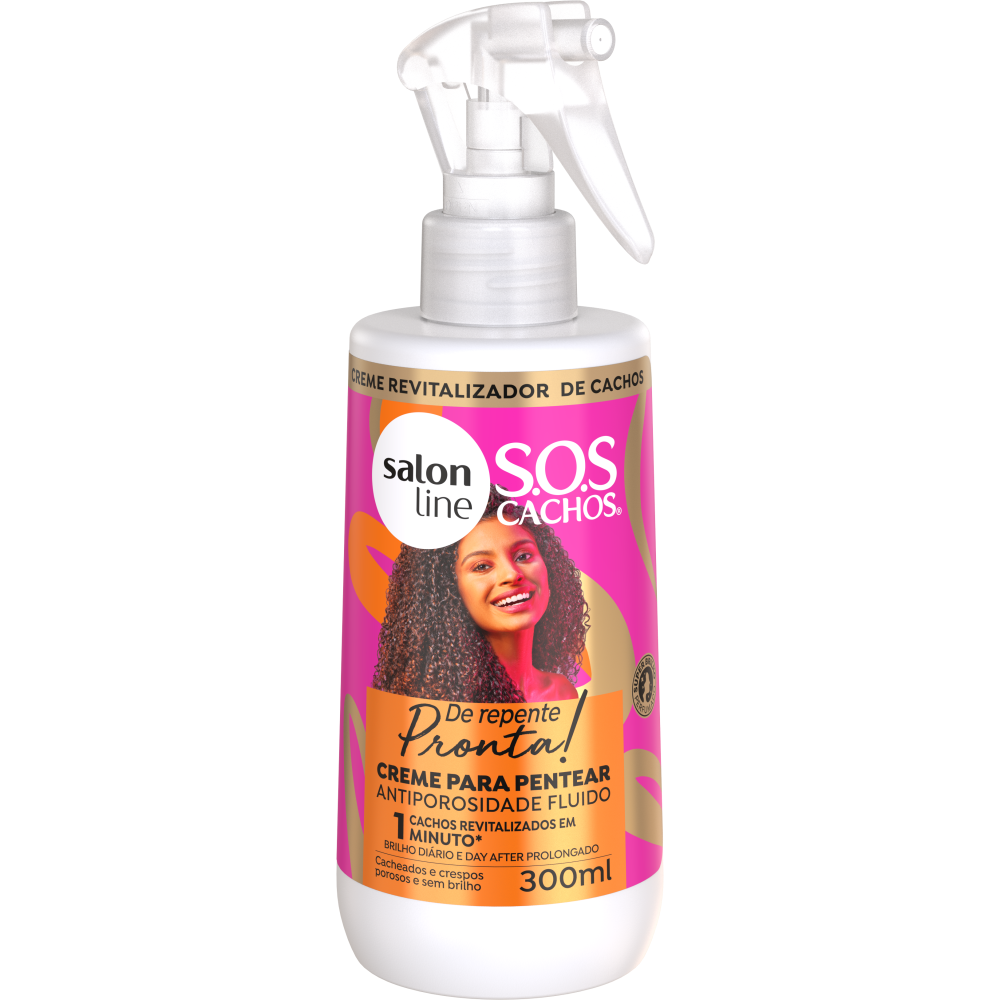 Creme Para Pentear Salon Line S.O.S Cachos De Repente Pronta! 300ml