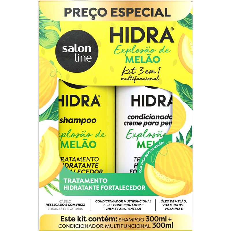 Kit Shampoo + Condicionador Salon Line Hidra Melão 300ml