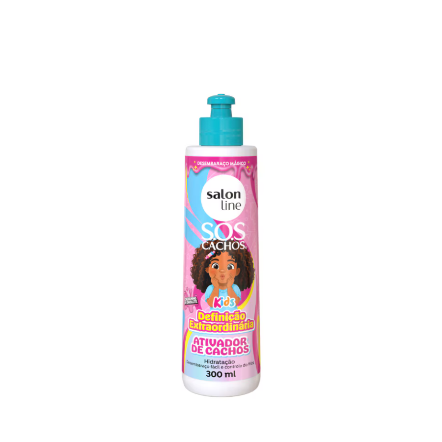 Ativador De Cachos Salon Line Sos Cachos Kids Hidratação Chiclete 300ml