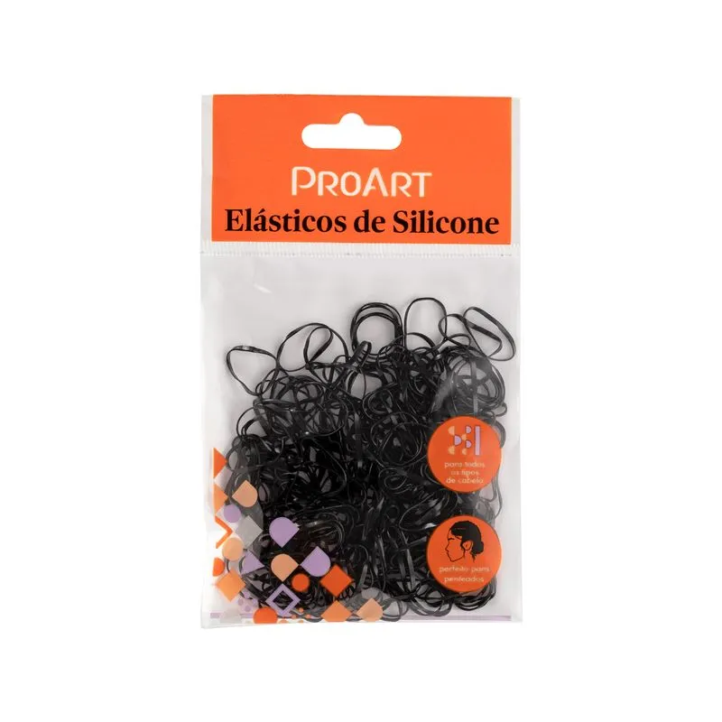 Elásticos de Cabelo Proart Pequeno Silicone Transparente Com 200 Unidades Ref. ES06B