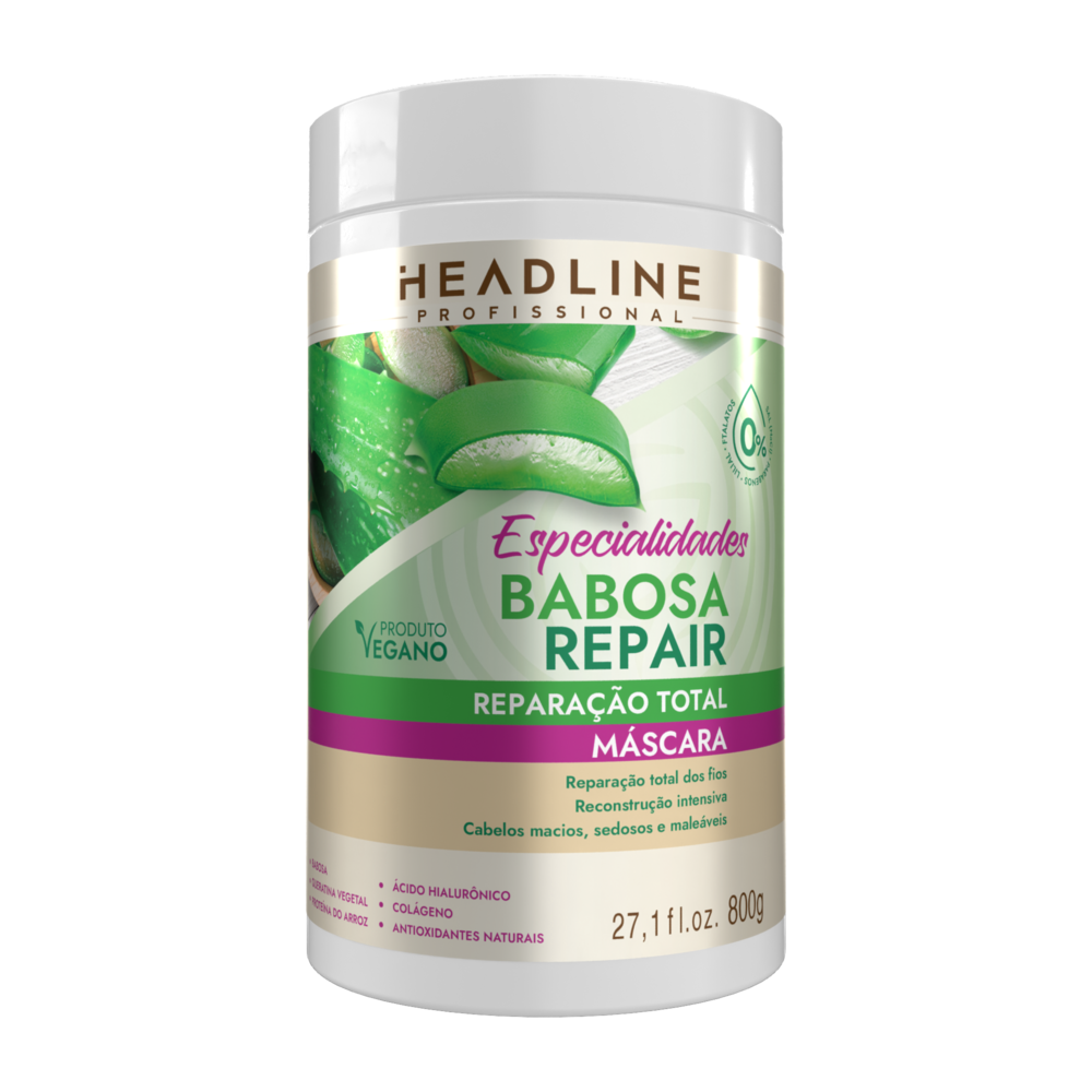 Máscara Beauty Color Headline Especialidades Babosa Repair 800G