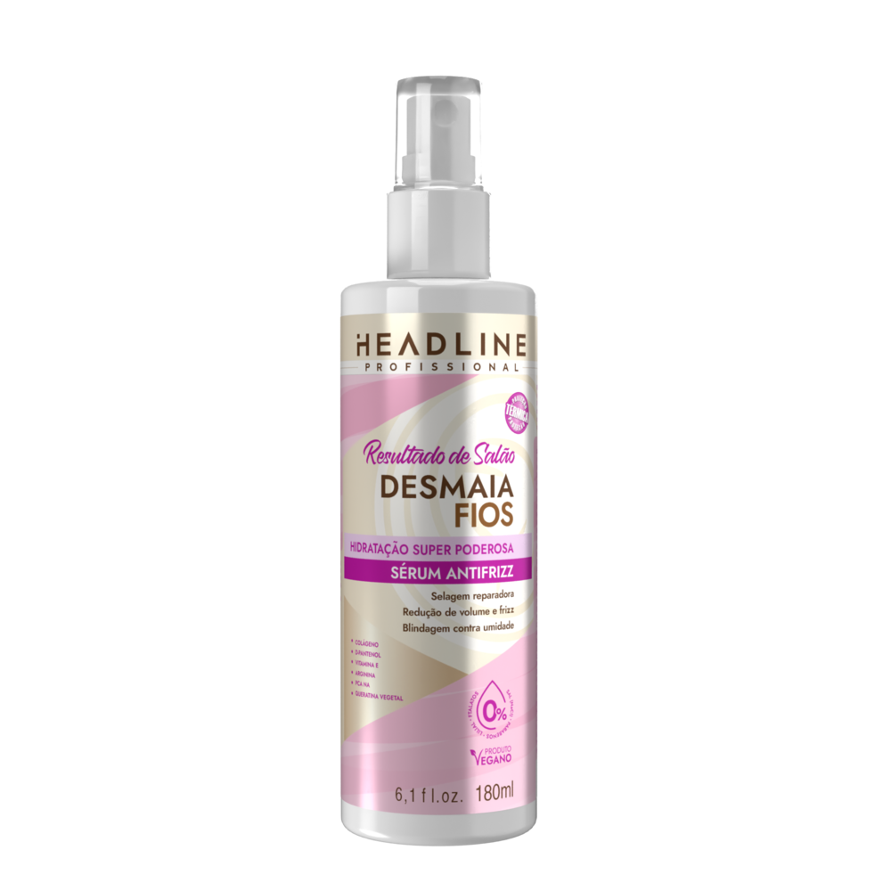 Serum Antifrizz Headline Resultado De Salão Desmaia Fios 180ml