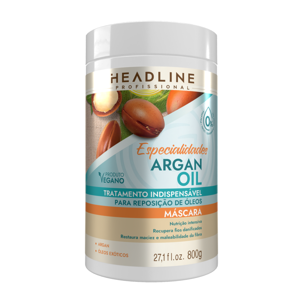 Máscara Beauty Color Headline Especialidades Argan Oil 800G