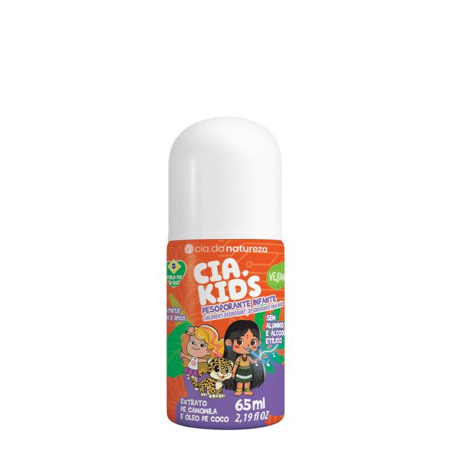 Desodorante Roll-On Cia Da Natureza Kids Camomila 65ml