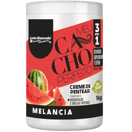 Creme Para Pentear Gota Dourada Meu Cacho Perfeito Melancia 1Kg