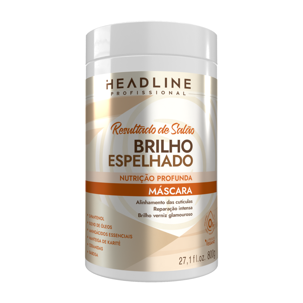 Máscara Beauty Color Headline Resultado De Salão Brilho Espelhado 800G