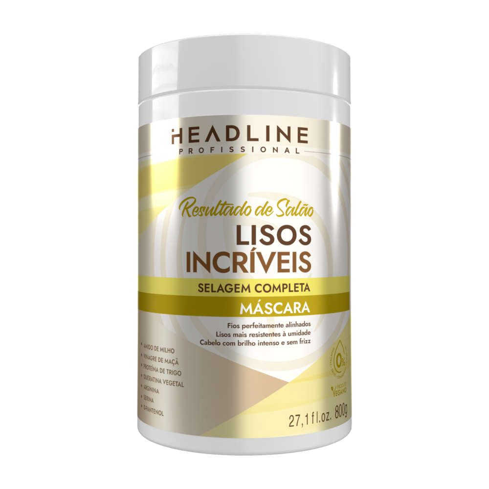 Máscara Beauty Color Headline Resultado De Salão Lisos Incríveis 800G