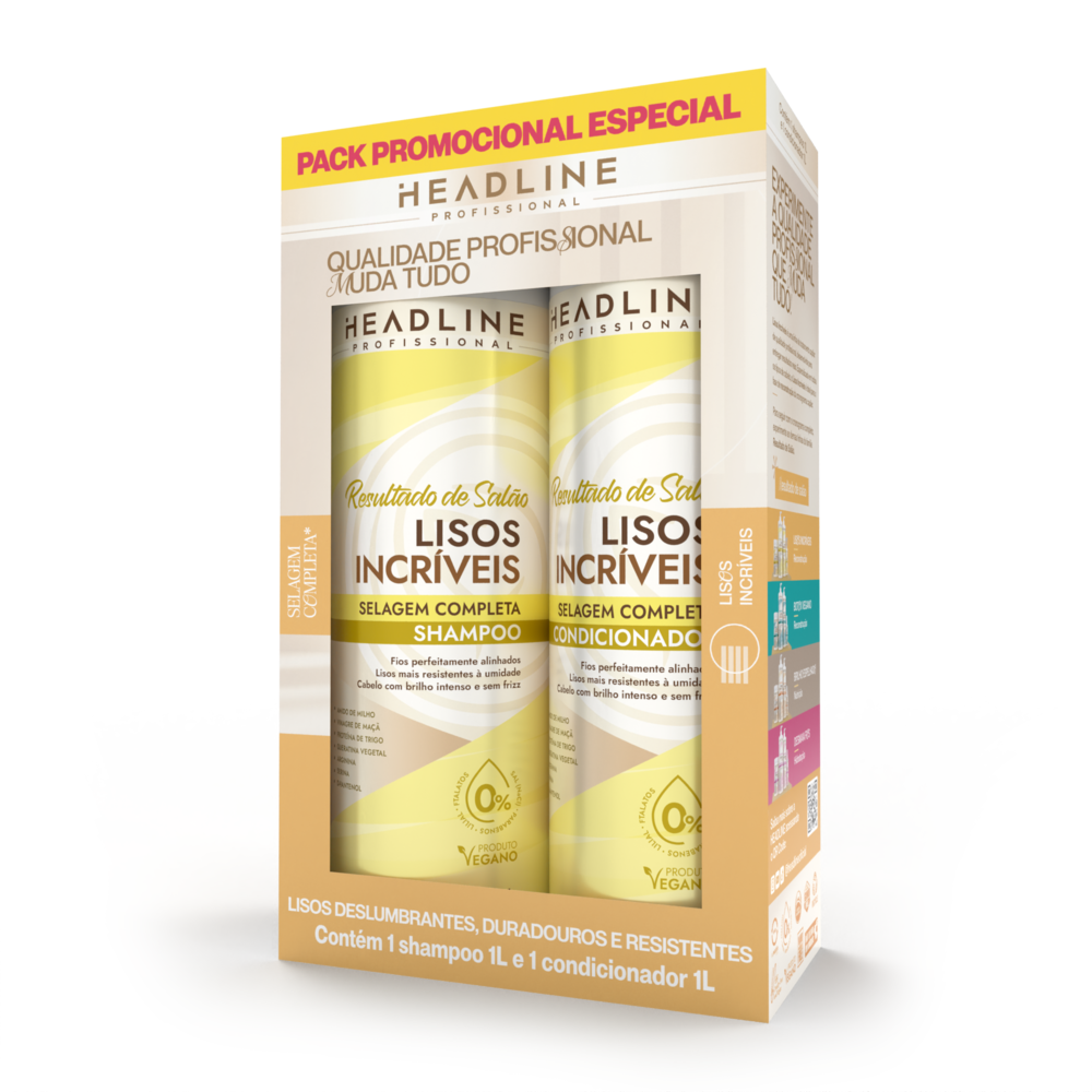 Kit Beauty Color Headline Resultado de Salão Lisos Incríveis 1L