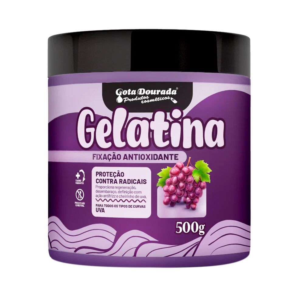 Gelatina Gota Dourada Uva 500G