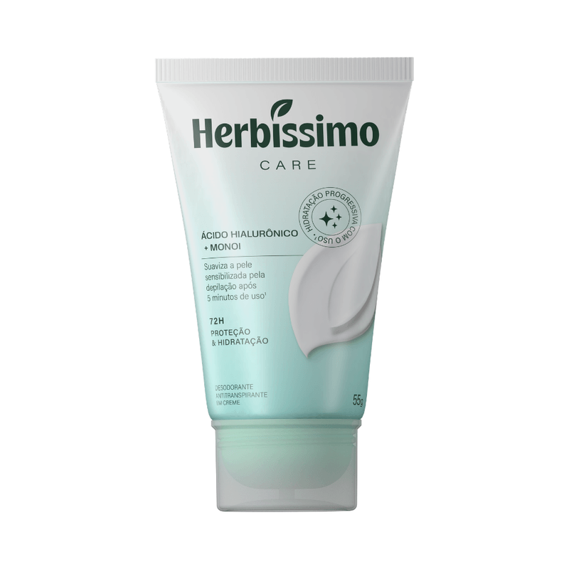 Desodorante Creme Herbíssimo Care Bisnaga Monoi E Ácido Hialurônico 55G