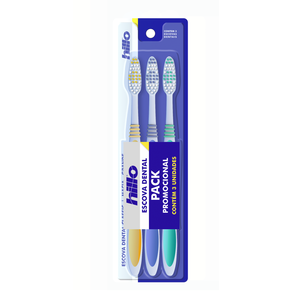 Kit Escova Dental Hillo Classic (3 Unidades)