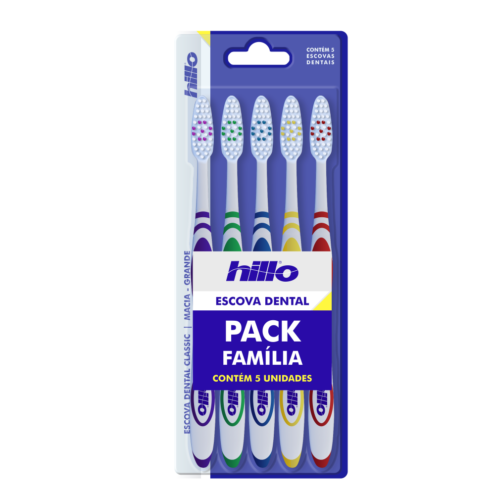 Kit Escova Dental Hillo Classic (5 Unidades)