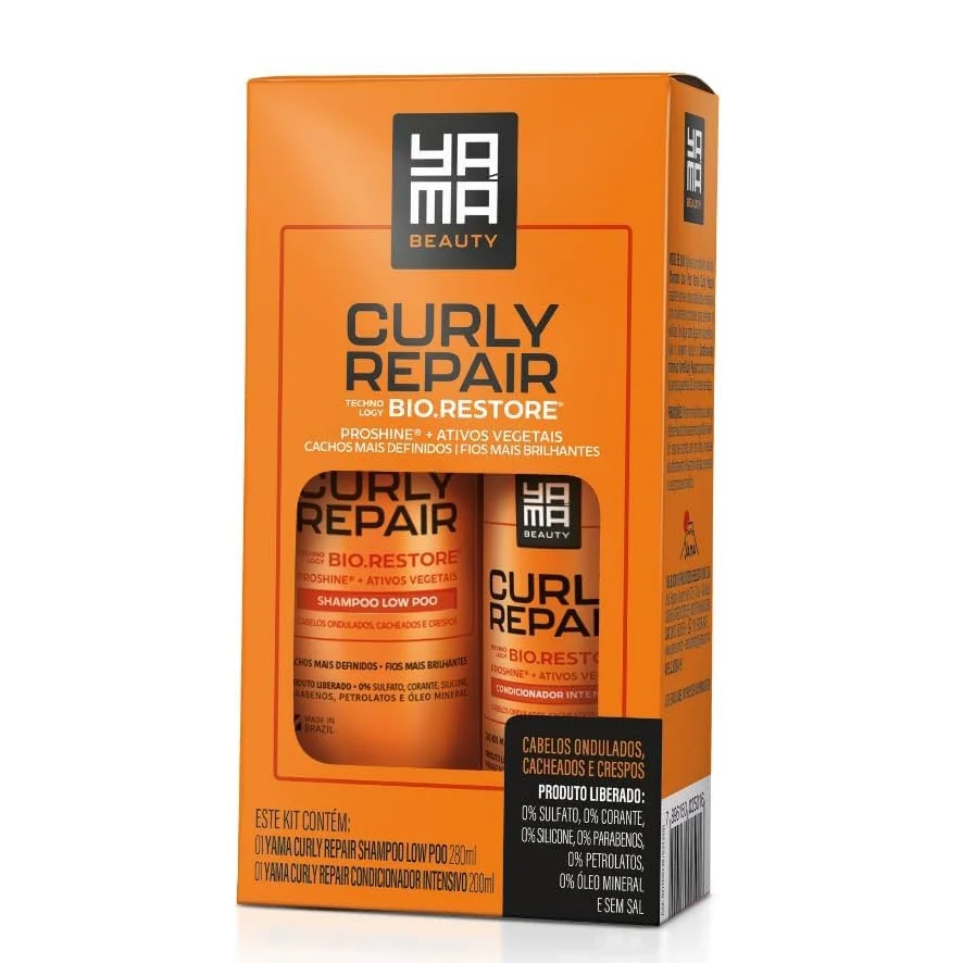 Kit Shampoo 280ml + Condicionador 200ml Yamá Curly Repair