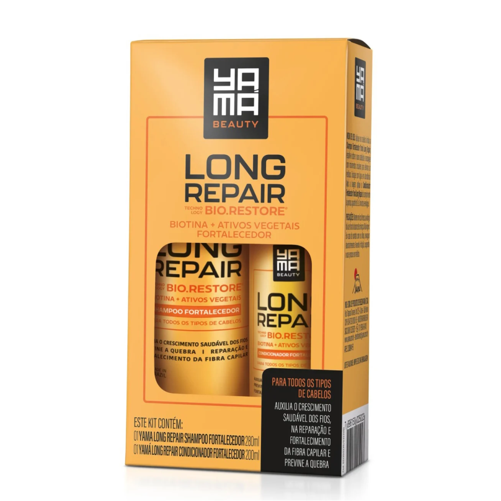 Kit Shampoo 280ml + Condicionador 200ml Yamá Long Repair