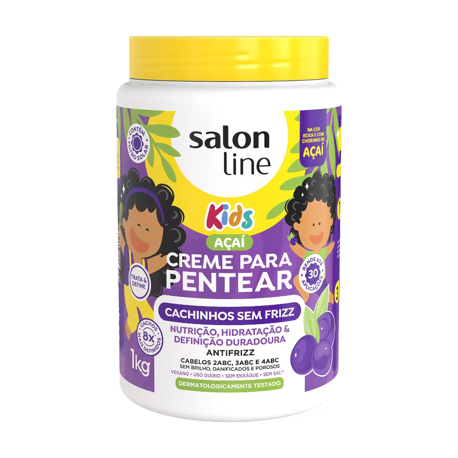 Creme Para Pentear Salon Line Kids Açai Cachinhos 1Kg