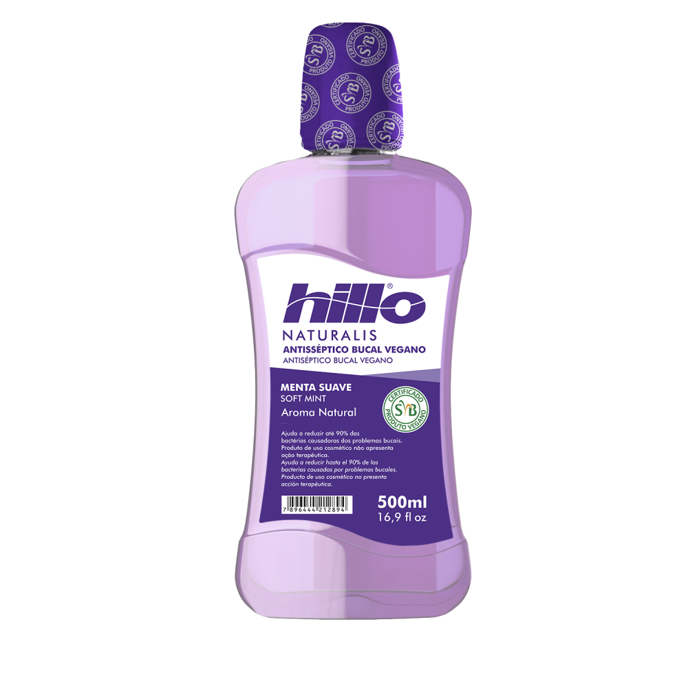 Antisséptico Hillo Vegano Menta Suave 500ml