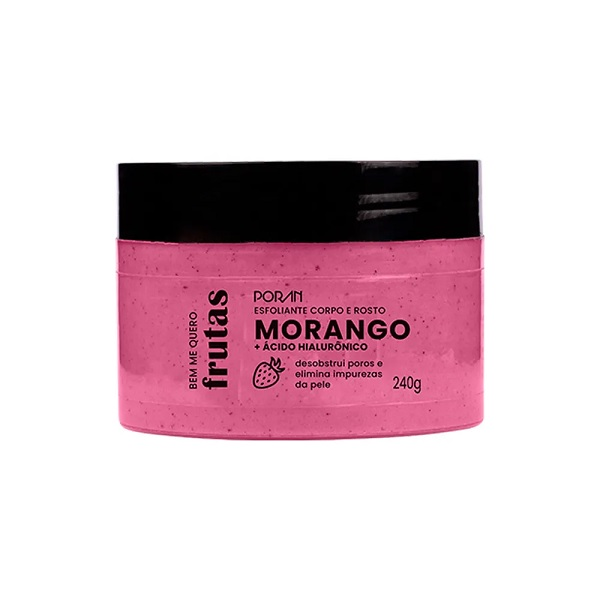Esfoliante Corpo E Rosto Porán Morango 240G