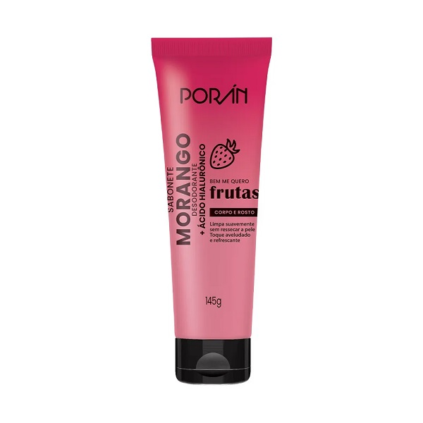 Sabonete Corpo E Rosto Poran Morango 145G