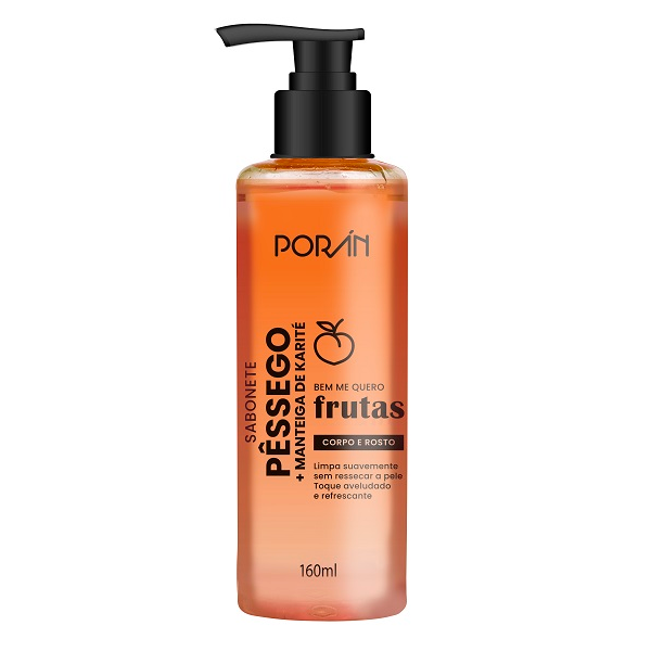 Sabonete Líquido Corpo E Rosto Porán Pessego 160ml