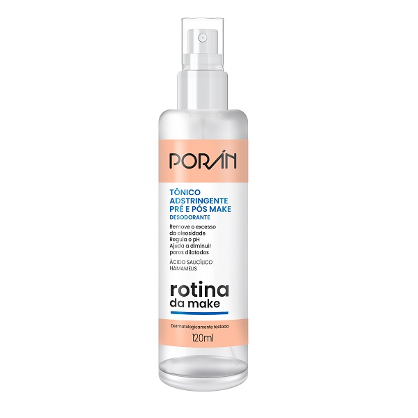 Tônico Adstringente Porán Pré E Pós Make 120ml