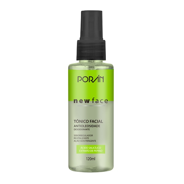 Tônico Facial Porán Anti Óleosidade New Face 120ml