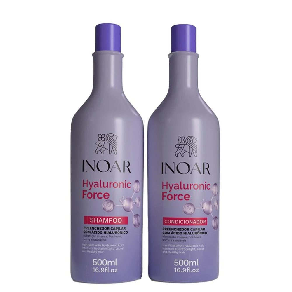 Kit Shampoo + Condicionador Inoar Hyaluronic Force 500ml