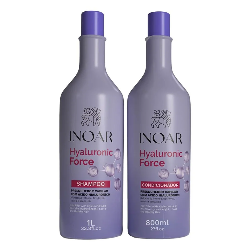Kit Shampoo + Condicionador Inoar Hyaluronic Force 1L