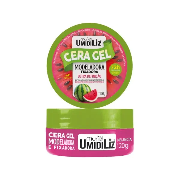 Cera Gel Modeladora E Fixadora Muriel Umidiliz Melancia 120G