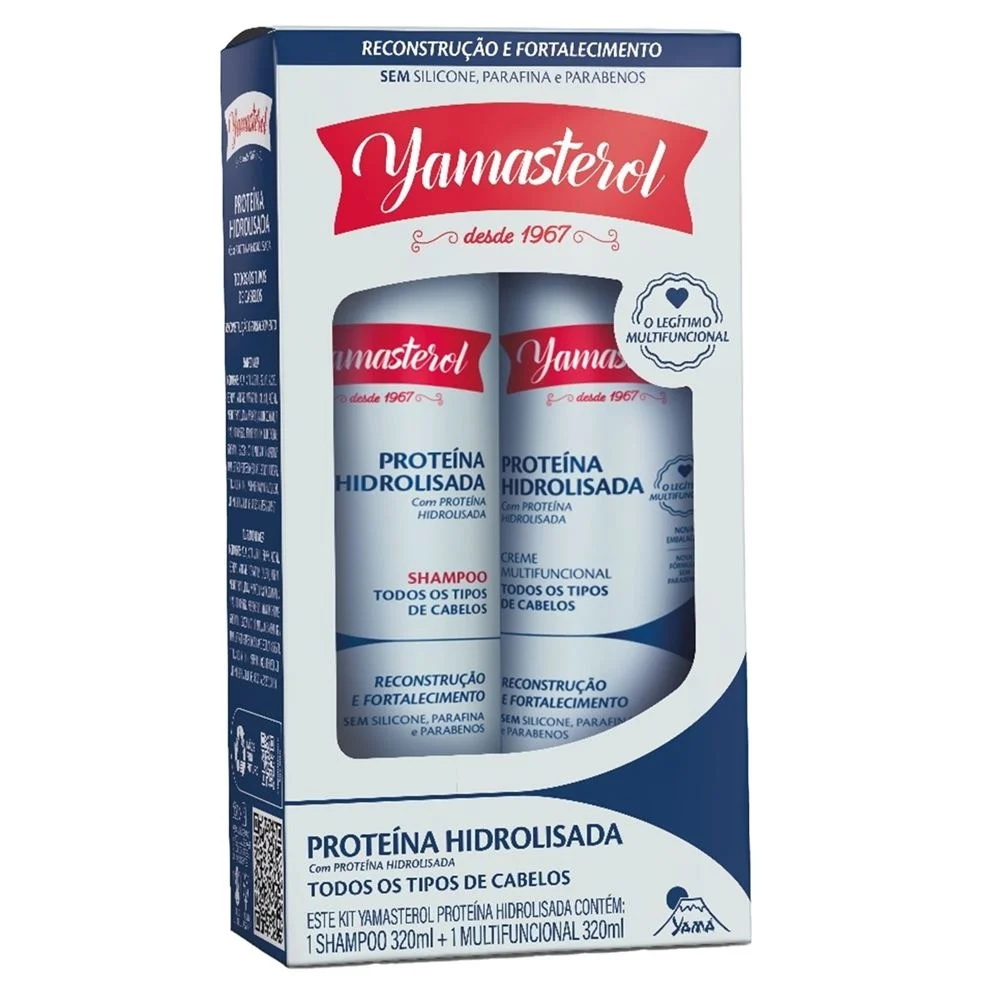 Kit Shampoo + Creme Multifuncional Yamasterol Proteína Hidrolisada 320ml