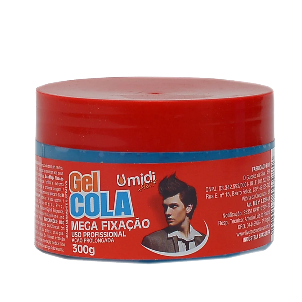 Gel Cola Umidi Hair Azul 300G