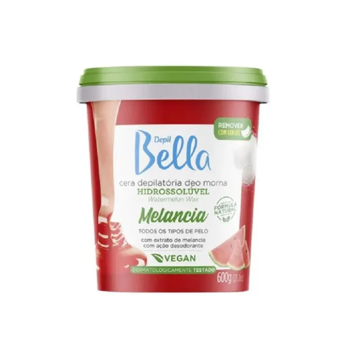 Cera Depilatória Depil Bella Hidrossolúvel Melancia 600G
