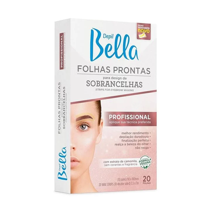Folhas Prontas Para Design De Sombrancelhas Depil Bella Com 20 Unidades