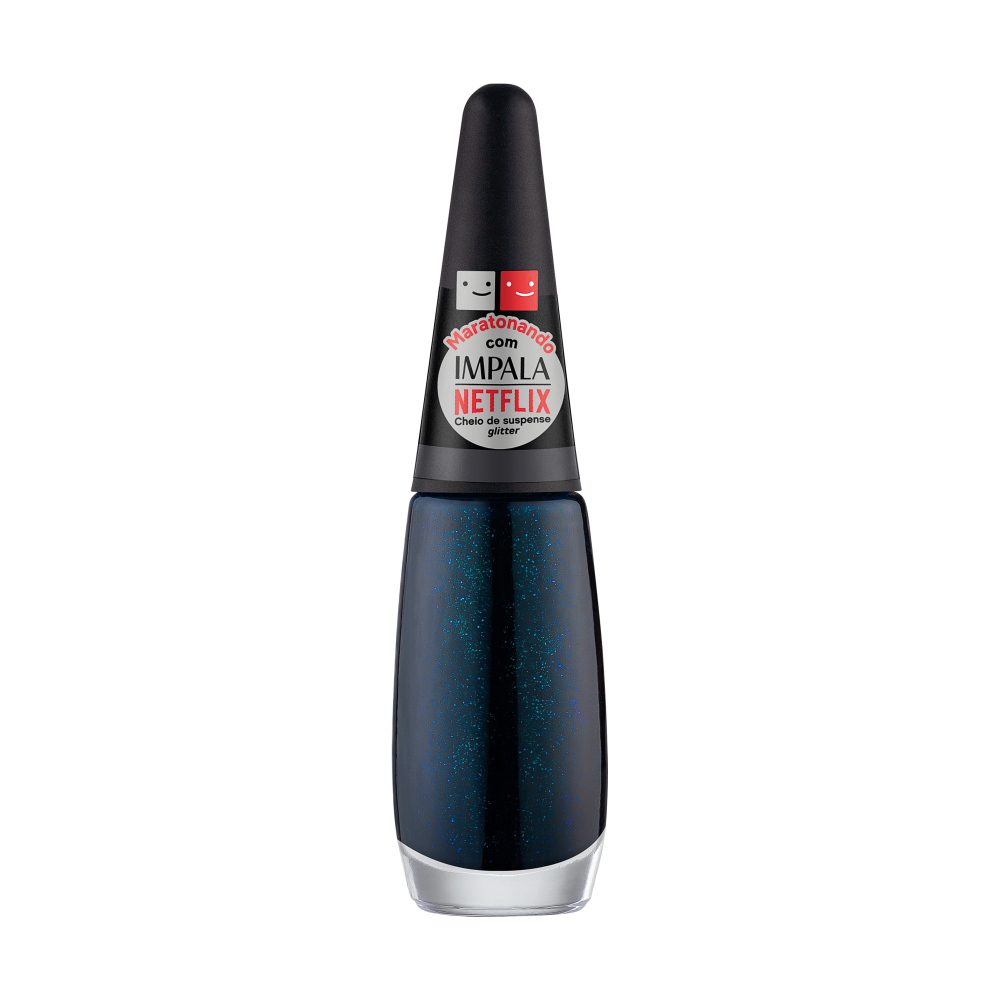 Esmalte Impala Netflix Glitter Cheio de Suspense Com 6 Unidades Ref. 1045