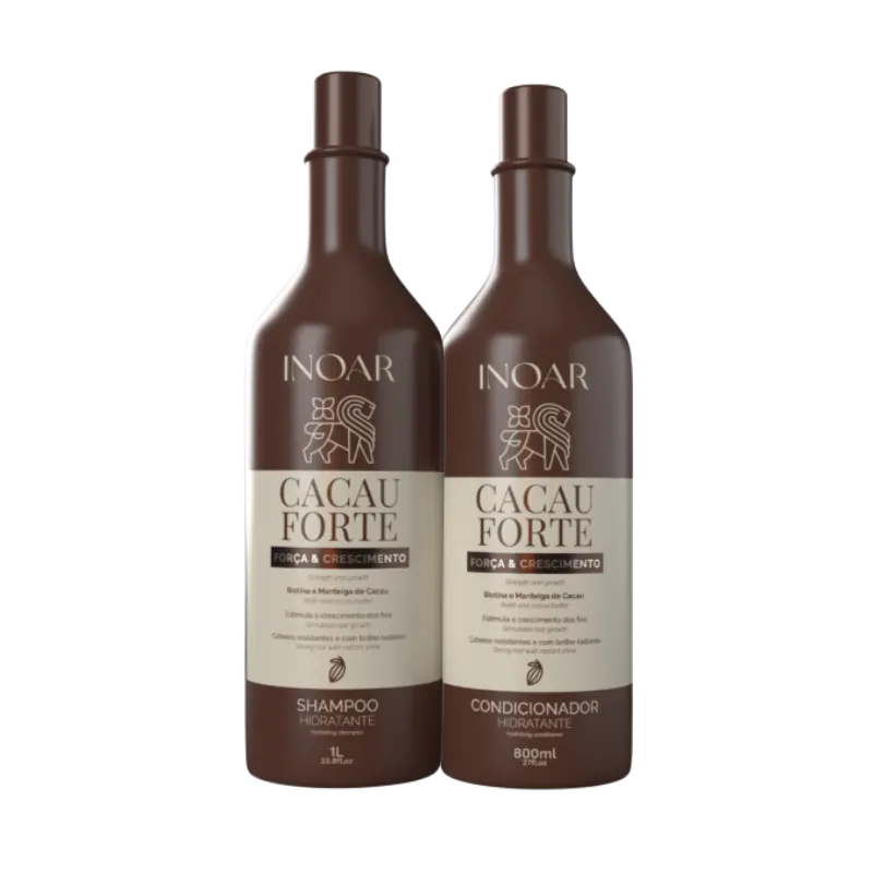 Kit Shampoo + Condicionador Inoar Cacau Forte 1L + 800ml