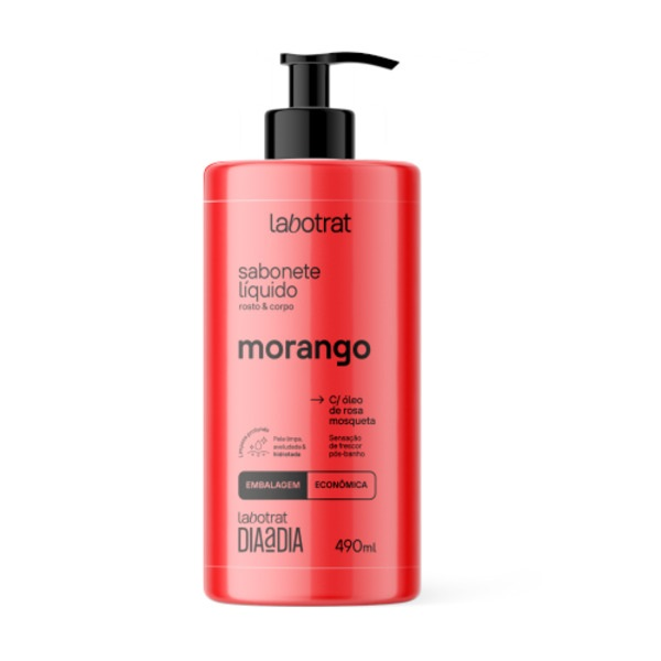 Sabonete Líquido Labotrat Morango Dia A Dia 490ml